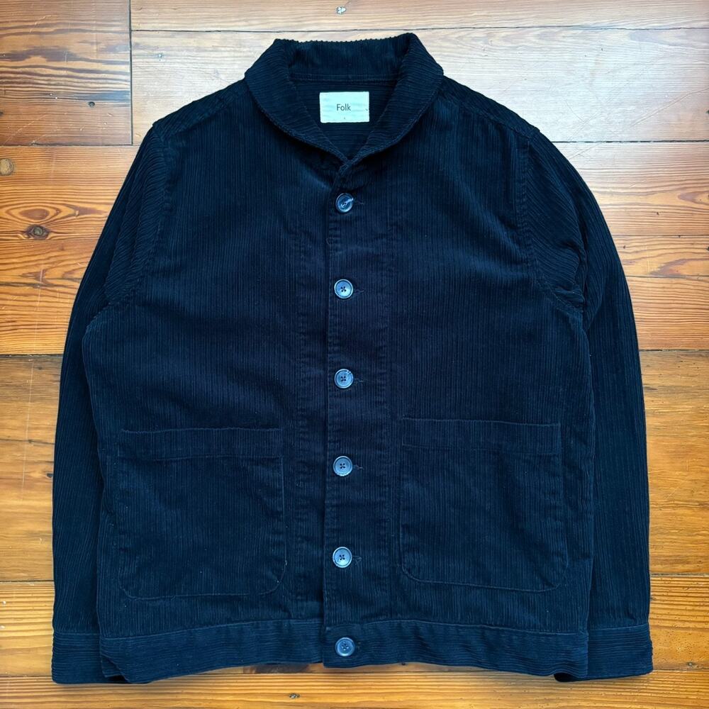 Folk Corduroy Shirt Jacket Overshirt Men's Size 4 L Blue